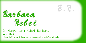 barbara nebel business card